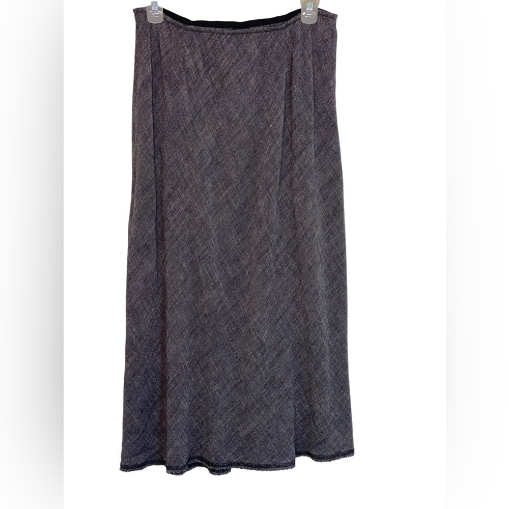 NWT Eileen Fisher Linen Rayon Tweed 33” Bias skirt with raw hem Size 1X